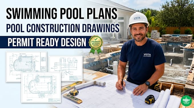 design swimming pool plans, shop drawings, pool construction permit plans