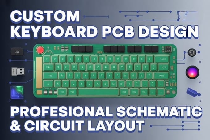 design custom mechanical keyboard pcb with schematic and circuit layout
