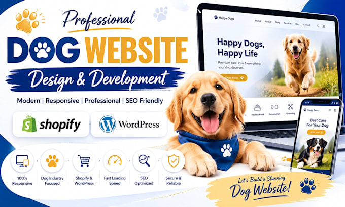 design dog breeder shopify website
