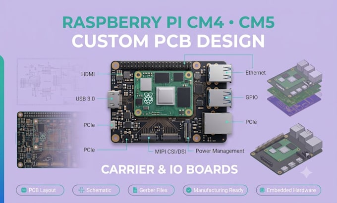 design pcb for raspberry pi cm4 cm5 io board