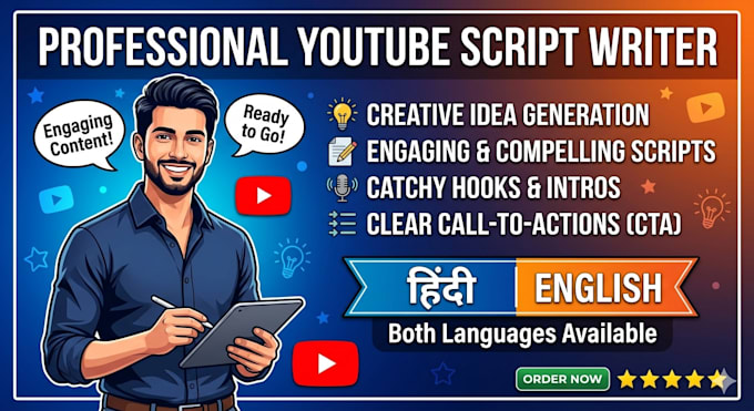 do youtube script writing and professional content writing