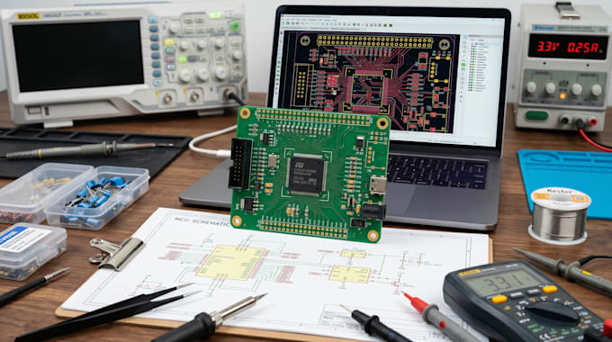 design microcontroller pcb, schematic and embedded systems circuits