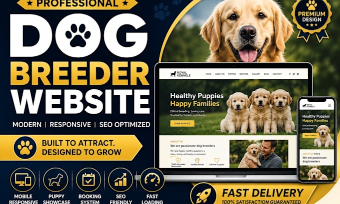 design dog breeder website