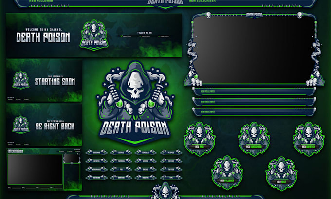 design animated twitch stream overlay