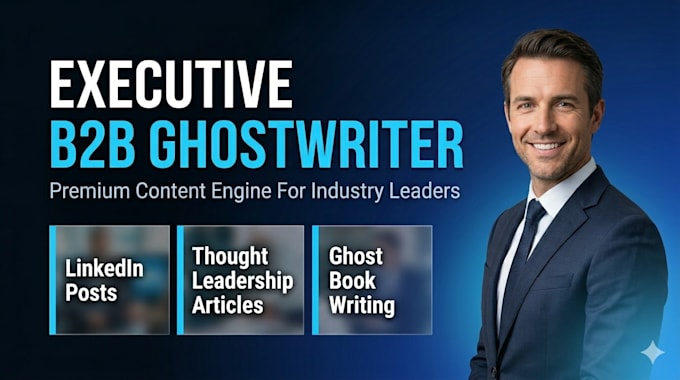 ghostwrite your linkedin posts b2b thought leadership ghost book writer articles