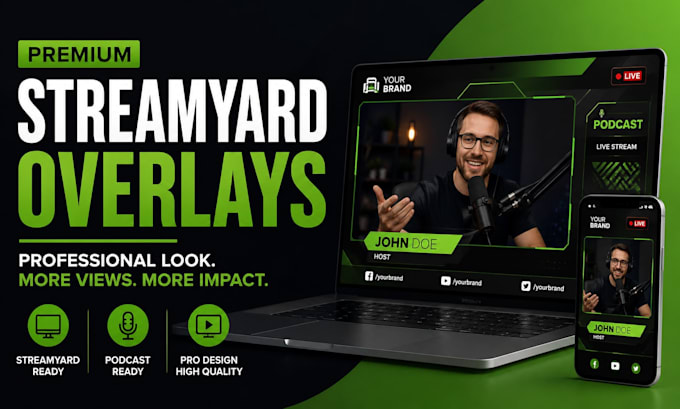 design custom streamyard overlay for professional streaming