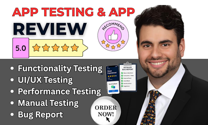 do QA testing, app testing, website testing, and ios app review