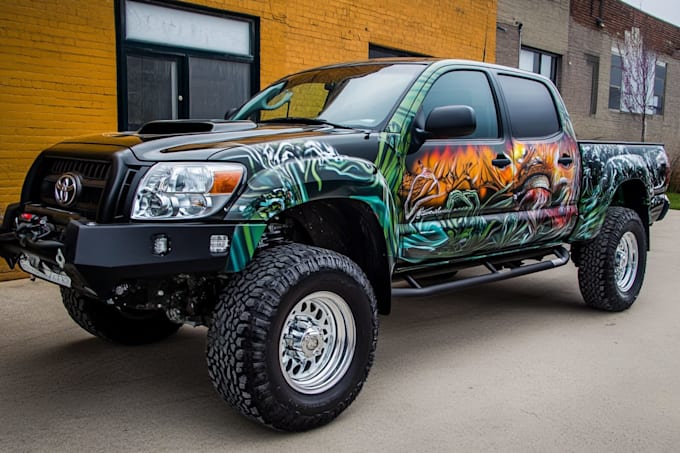 do an awesome vehicle wrap designs, car wrap