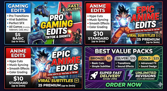 be your video editor for gaming and anime edits