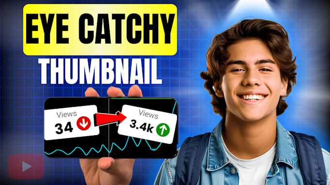 make a eye catchy high ctr thumbnail