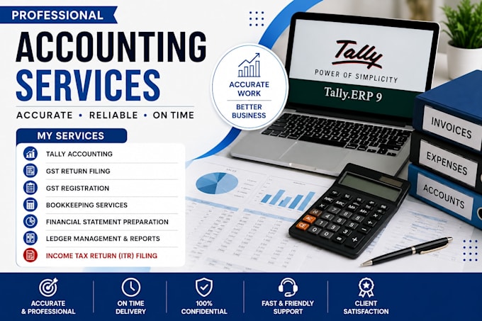 tally bookkeeping, gst filing, and accounting services