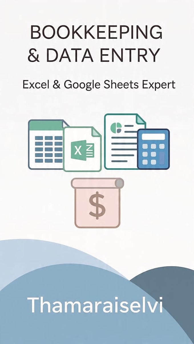 bookkeeping and data entry in excel and google sheets