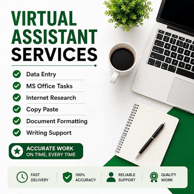 virtual assistant, ms office and writing tasks