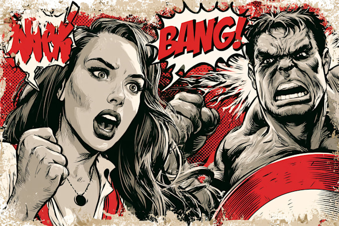 comic book illustration, comic graphic novel