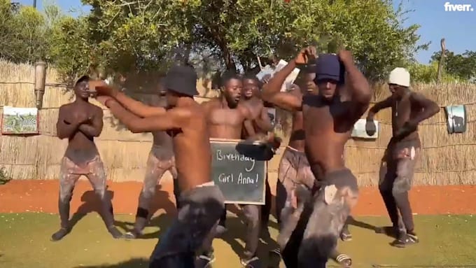 do funny african dance happy birthday video with african dance