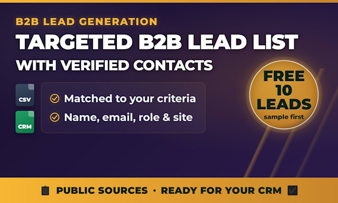 build a targeted b2b lead list with verified contacts
