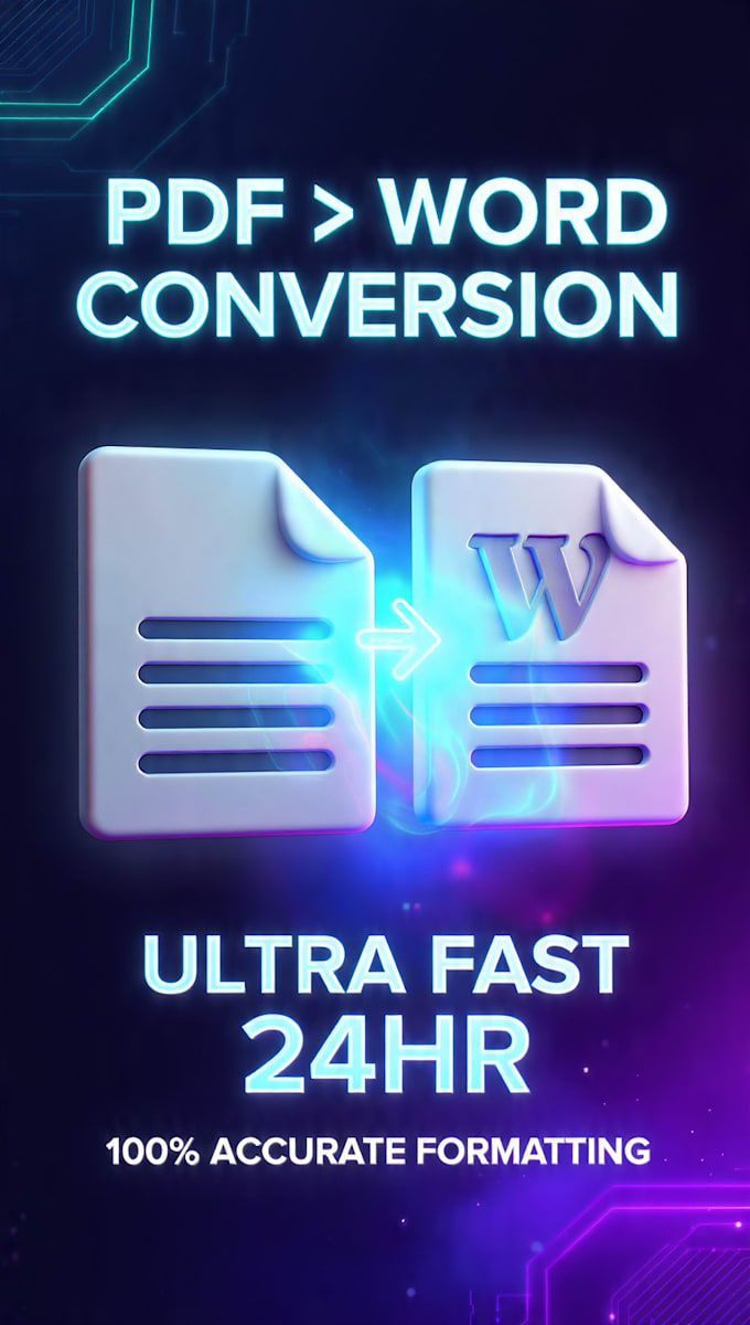 do fast PDF to word conversion and ms word typing
