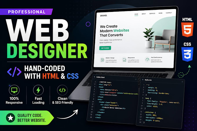 build a custom website using HTML and CSS