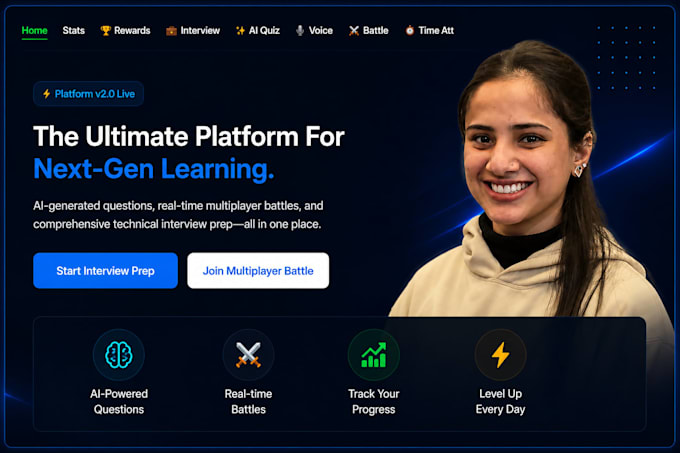 design and develop an interactive learning platform website
