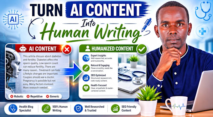 humanize and SEO optimize diabetes awareness content for blogs and websites