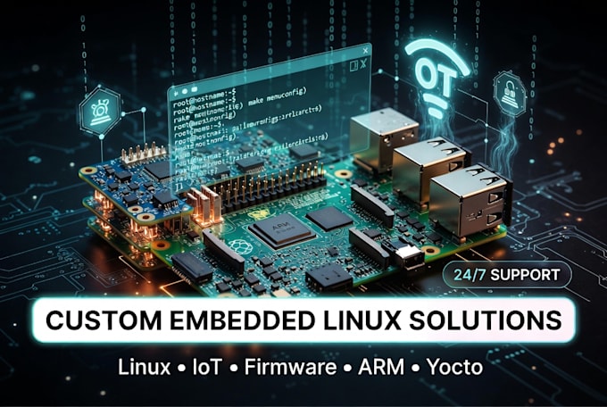 develop custom embedded linux solutions for iot and hardware projects