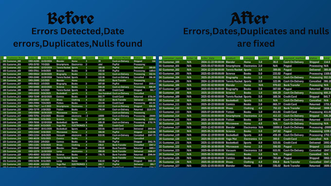 clean your excel and csv files using ai with free sample