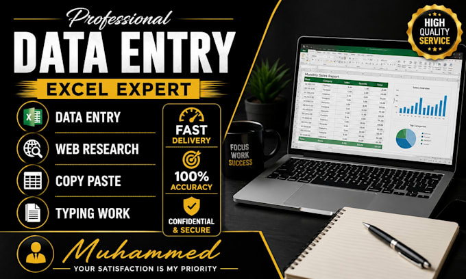 do excel data entry, formatting and spread sheet work