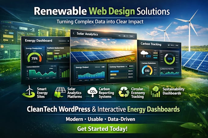 build wordpress website design with clean data visualization layouts