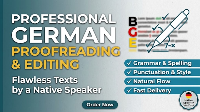 professionally proofread and edit your german text