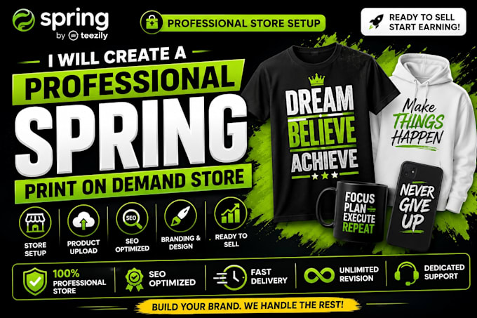 create and optimize a professional spring pod store