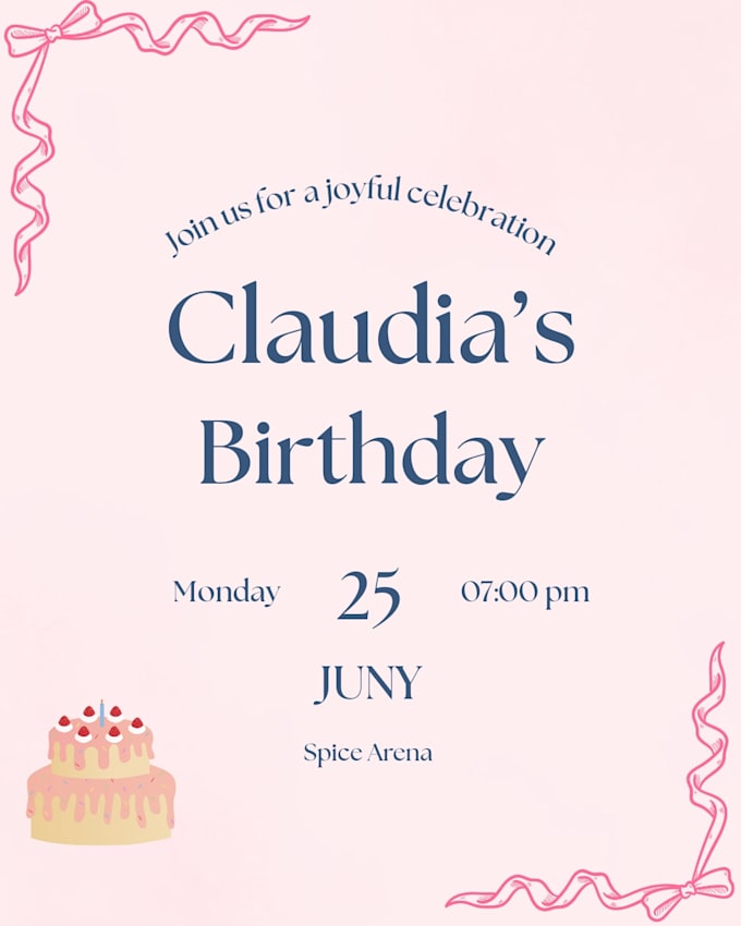 design birthday or event e invitation