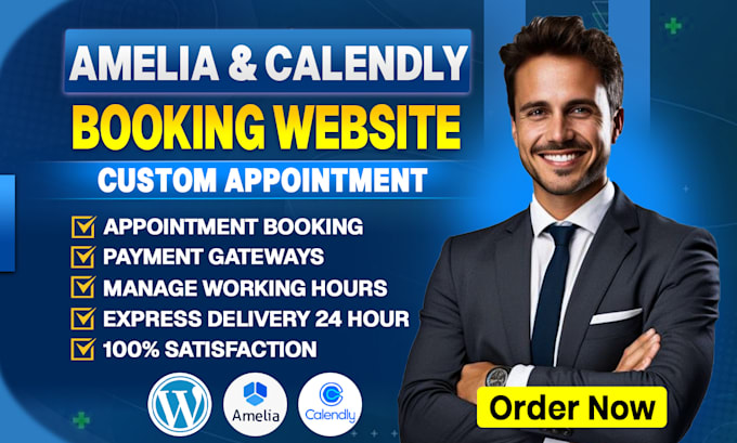 install amelia, latepoint, calendly, or bookly to setup a booking website