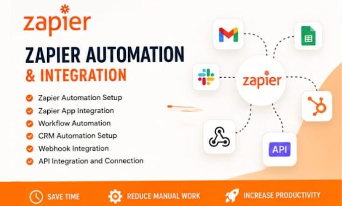 set up zapier, make automation, workflow integration on crm, webhook, api