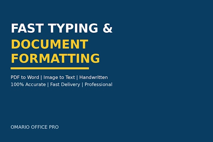 do typing and document formating