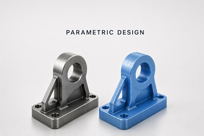 create custom 3d model for 3d prints, solidworks fusion360 parametric cad model