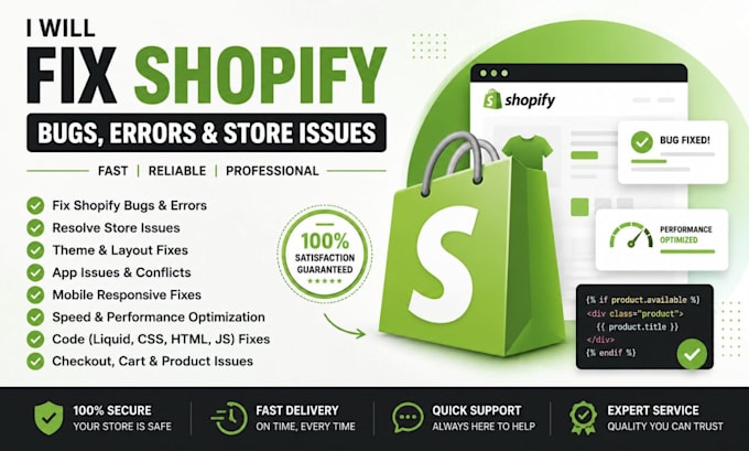 fix shopify bug error and store issue