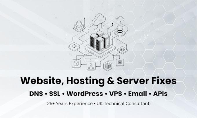 fix your website, hosting, dns, SSL or wordpress issue