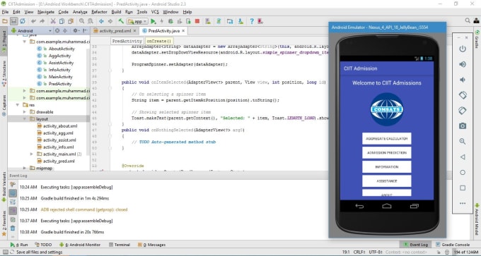 Hire a freelancer to code android applications in android studio