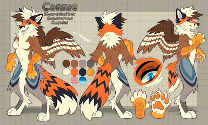 Draw furry reference sheet nsfw fursona ref sheet furry oc anthro ...