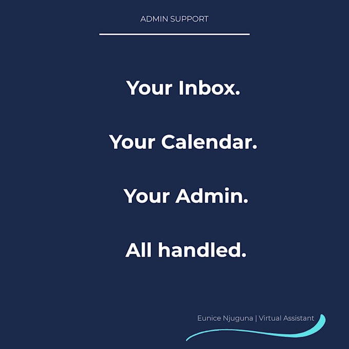 be your virtual assistant for email, admin and scheduling