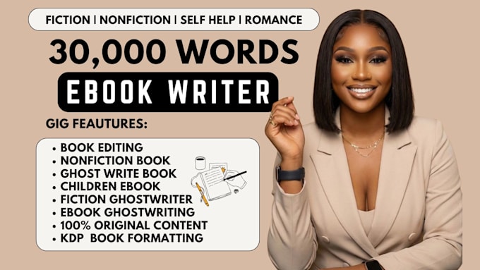 ghostwrite 30k words ebook as ebook ghost writer, book writer and ghost writer