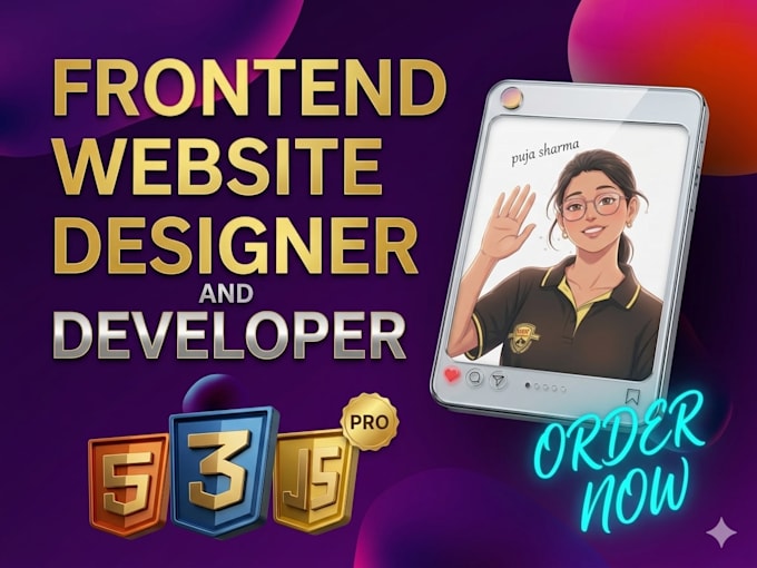 Develop modern responsive frontend websites and landing pages by Puja ...