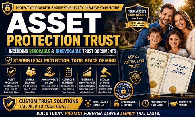 setup asset protection trust including revocable and irrevocable trust documents