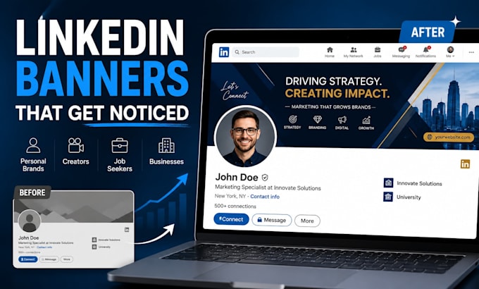 make a premium linkedin banner