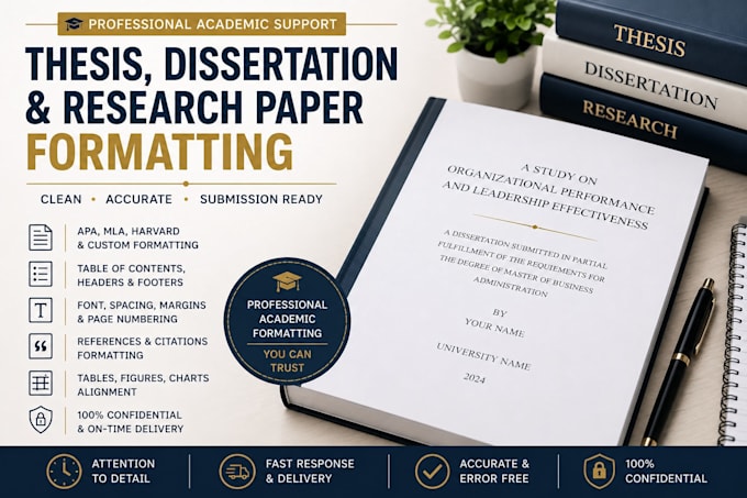 professionally format thesis, dissertation or research paper