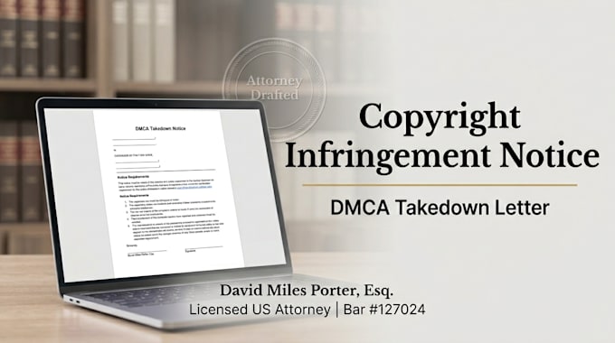 draft a dmca takedown or copyright infringement notice