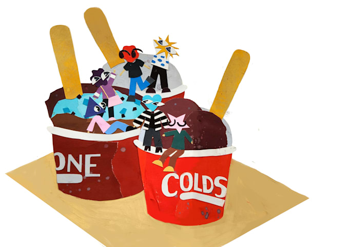 create a spot illustration or an illustration with a background