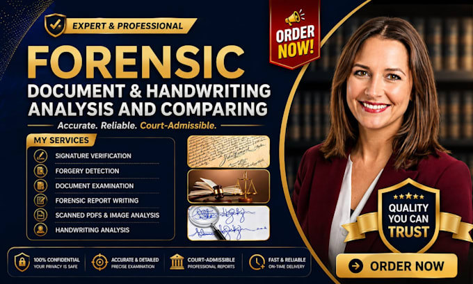 do forensic document analysis, handwriting comparison, signature verification