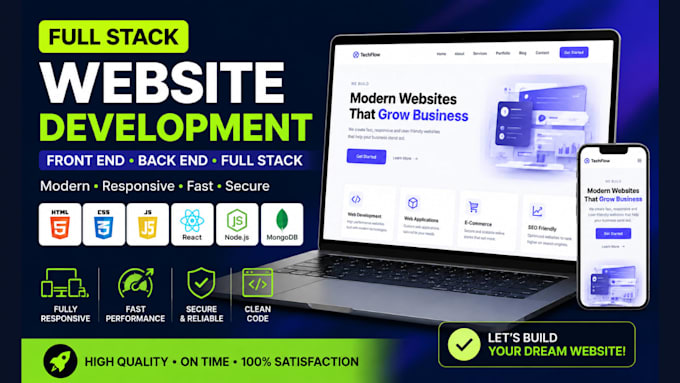 full stack website development front end backend developer full stack developer