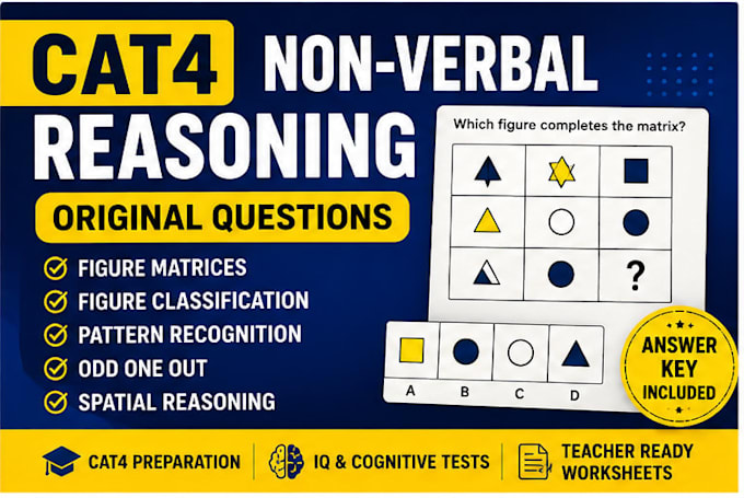 create original cat4 non verbal reasoning questions